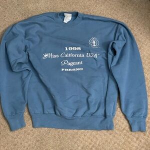 Casual light blue crewneck sweater for kids